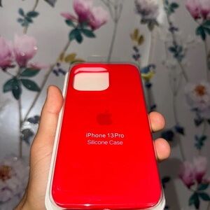 Apple iPhone 13 Pro Case - Vibrant Red Silicone